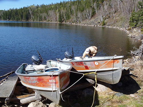 Boat Caches on Joyce Lake